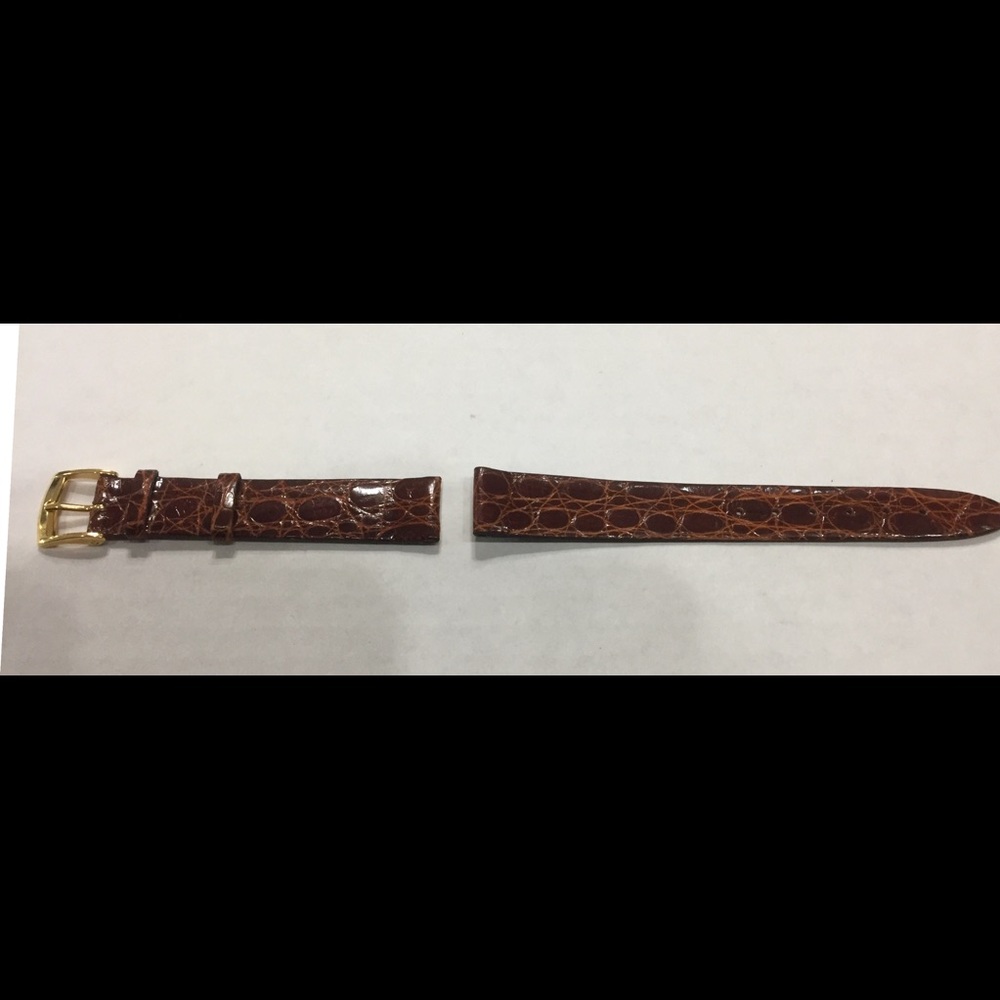 BAND-IT 16mm Crocodile Brown Italian Watch Band